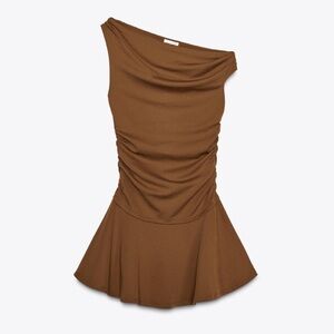 Zara RUCHED TEXTURED DRESS